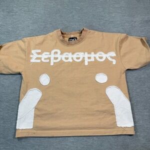 Respect Required Shirt Women S Tan Crop Greek Respect Graphic White Patch RR